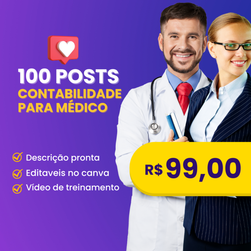 Pack posts para médico